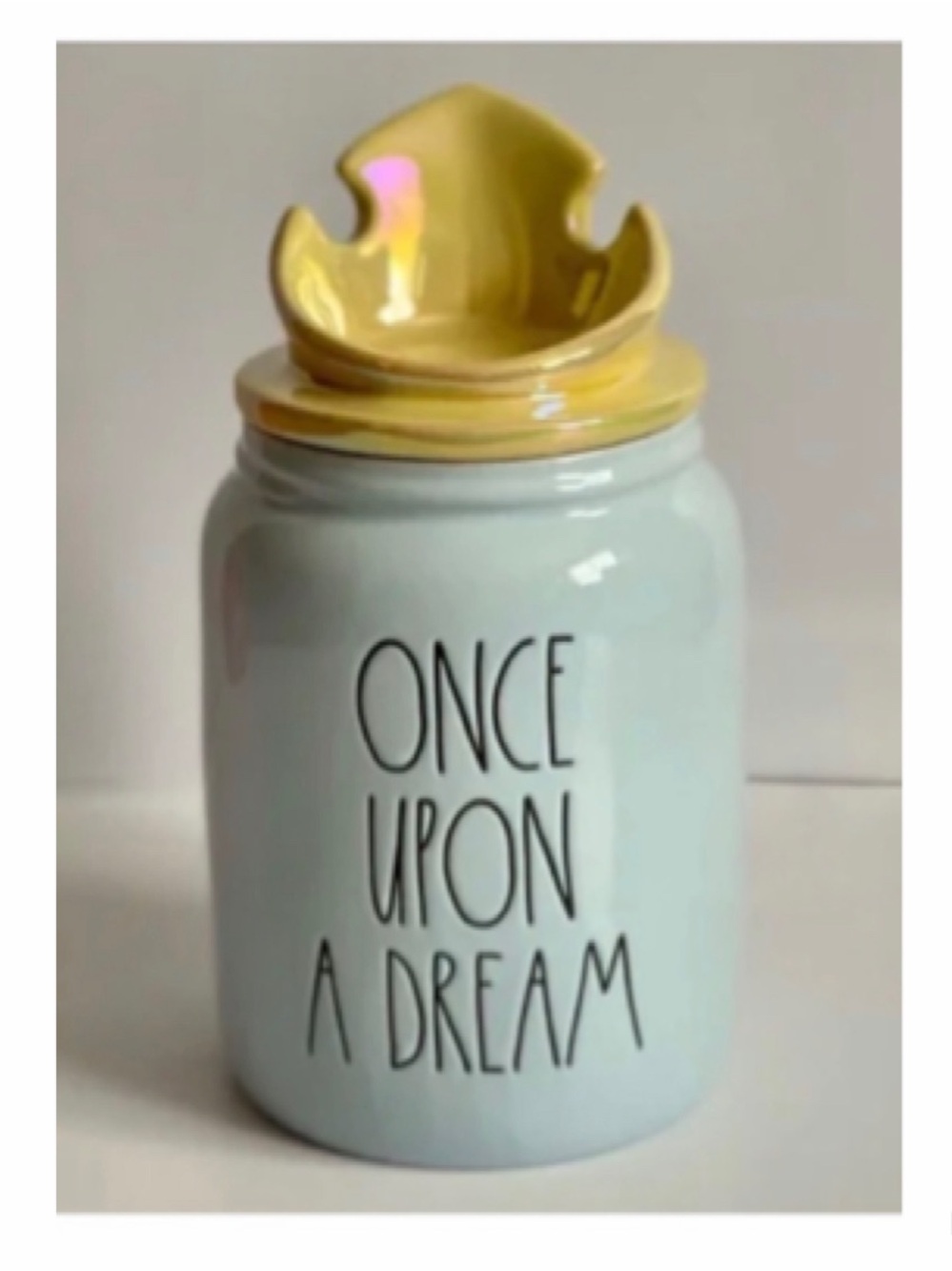 NEW Rae Dunn Once Upon A Dream Disney Sleeping Beauty Baby Canister Crown Topper